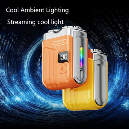 Waterproof rechargeable shaver with multifunction display | ماكينة حلاقة مقاومة للماء وقابلة لإعادة الشحن مع شاشة متعددة الوظائف.